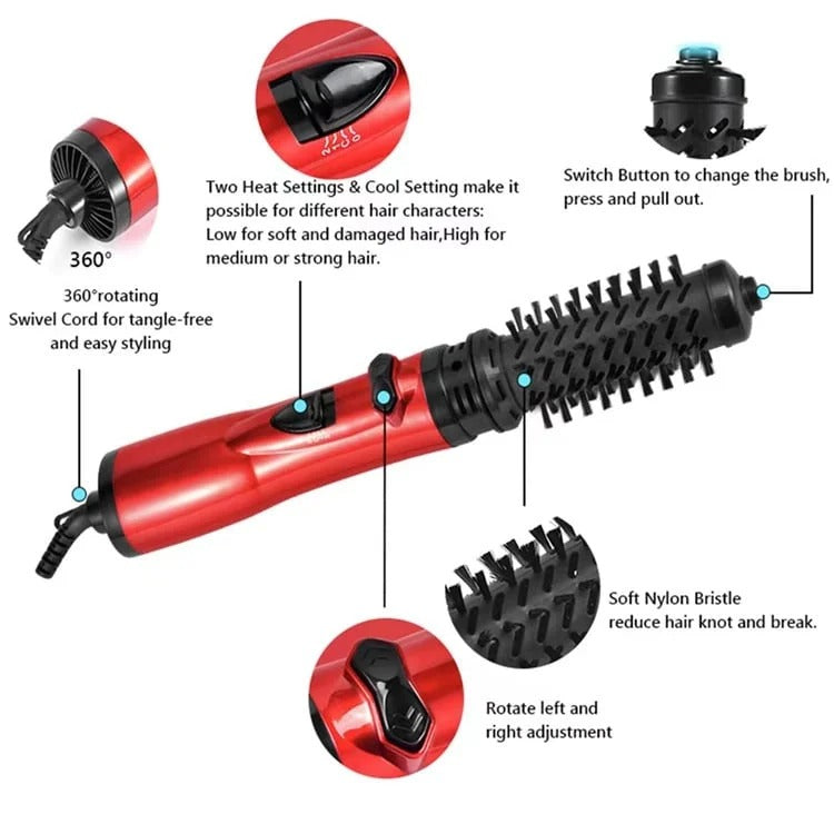 Ceramic Rotating Hair Dryer Brush for Smooth Styling