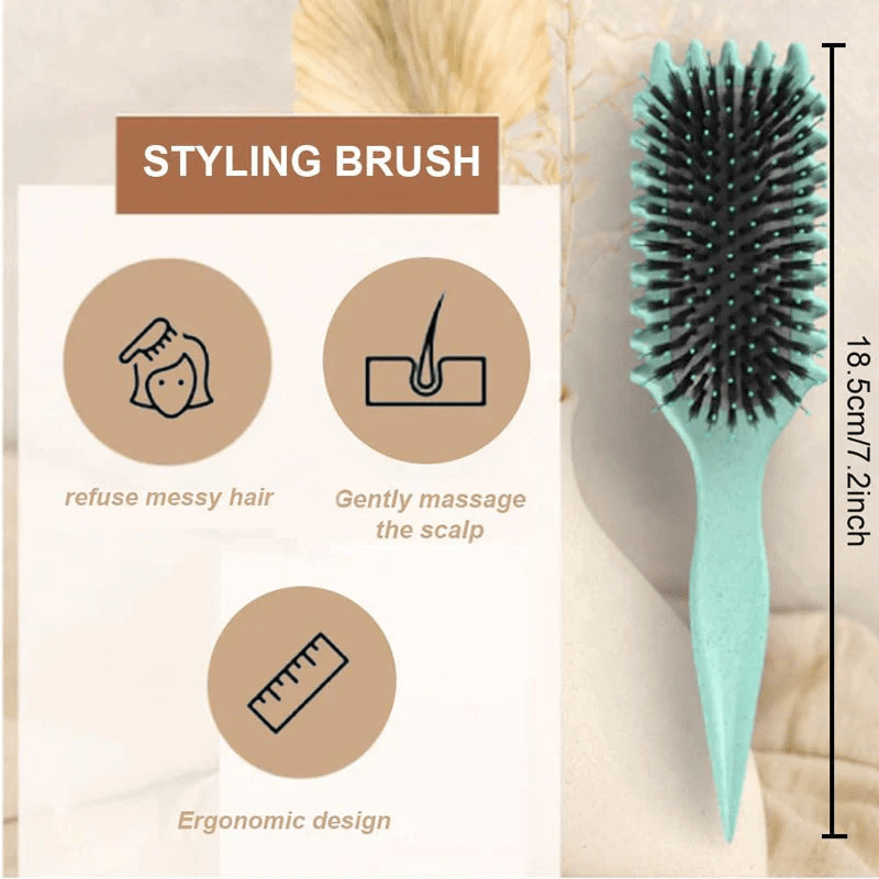Curly Hair Styling Brush for Defined, Frizz-Free Curls
