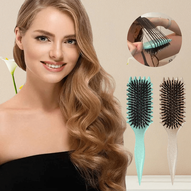 Curly Hair Styling Brush for Defined, Frizz-Free Curls
