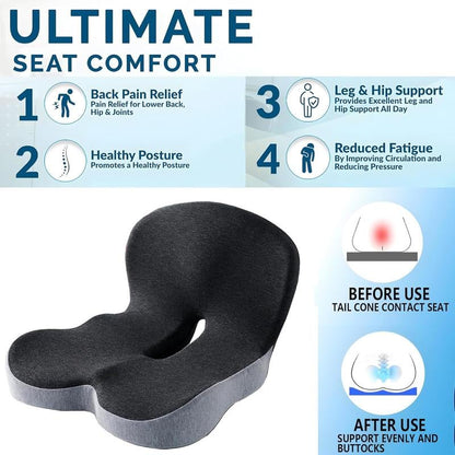 Ergonomic Memory Foam Relaxed Support Cushion