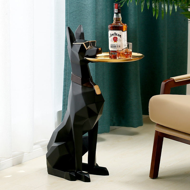 Doberman Nordic Sculptuur Accent Dienblad Tafel