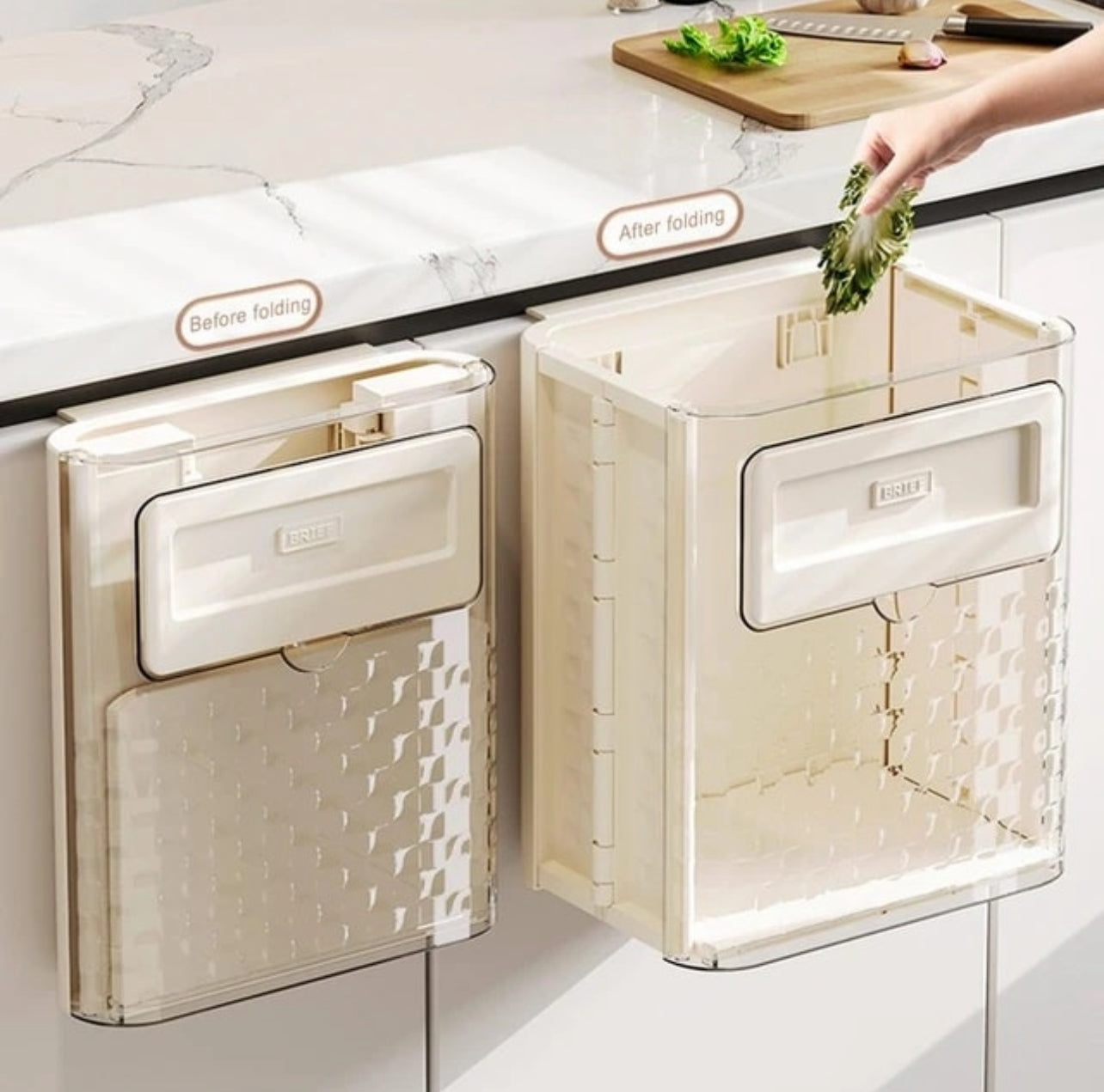 Sleek Modern Waste Disposal System for Organized Spaces