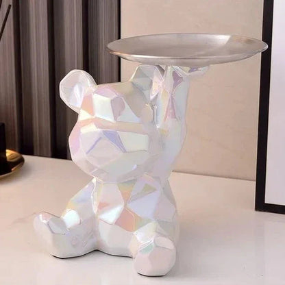 Moderne Geometrische Beer Sculptuur Tray
