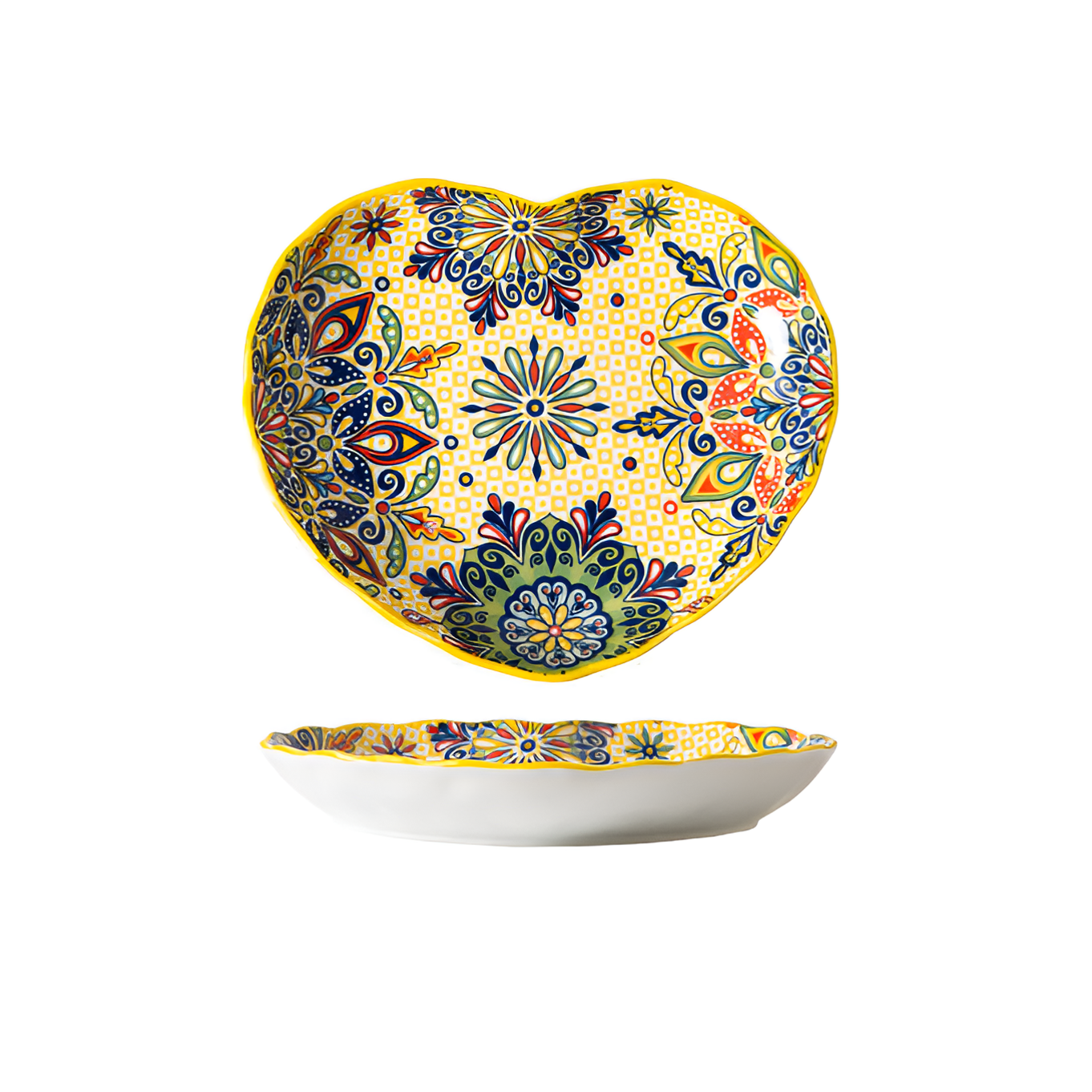 Vibrant Ceramic Deep Plates for Stylish, Mess-Free Dining