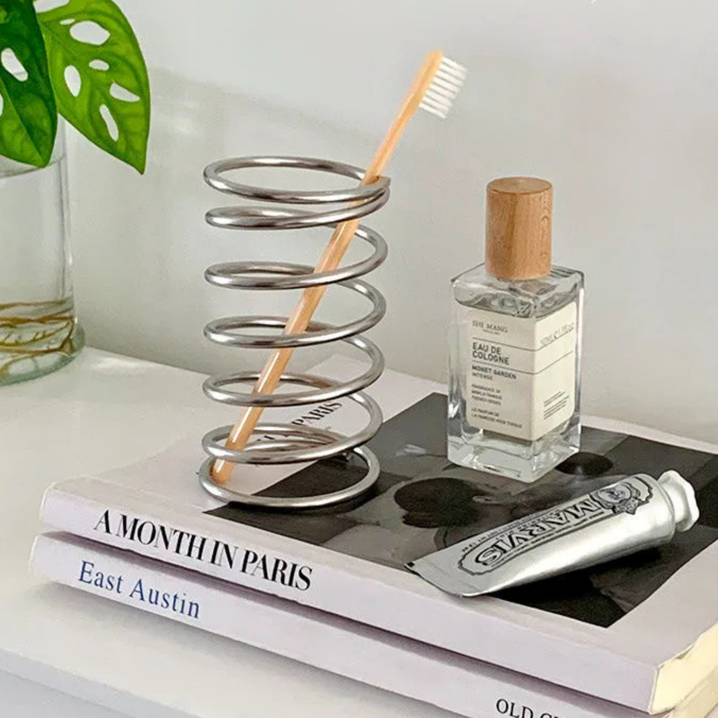 Stainless Steel Toothbrush Holder for Bathroom Organization