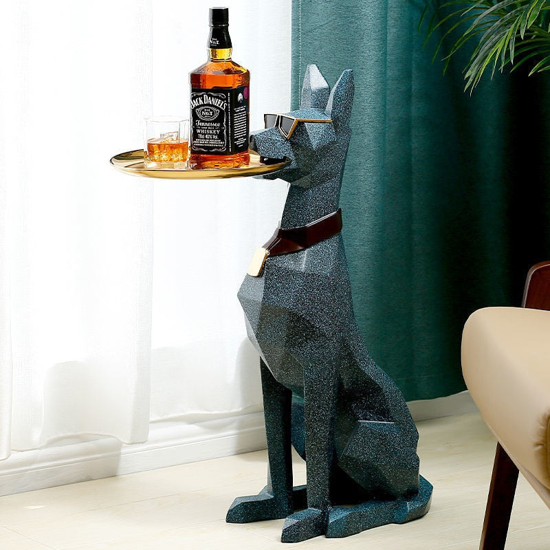 Doberman Nordic Sculptuur Accent Dienblad Tafel
