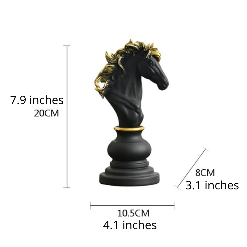 Elegant Modern Chess Piece Sculpture Decor