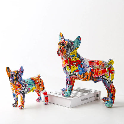Graffiti Franse Bulldog Beeld