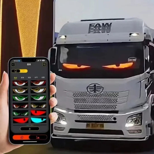 Customizable LED Truck and Car Screen with Devil Eyes Design