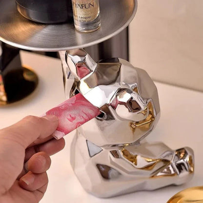 Moderne Geometrische Beer Sculptuur Tray