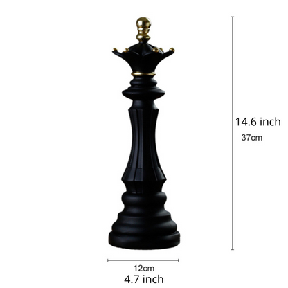 Elegant Modern Chess Piece Sculpture Decor