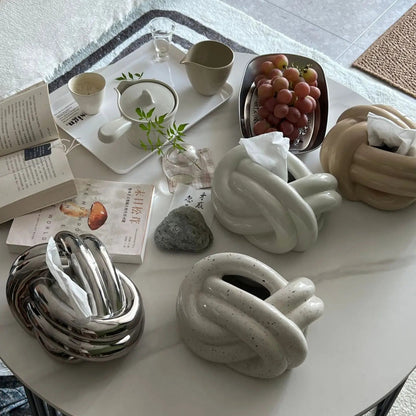 Modern Twist Tissue Box Holder