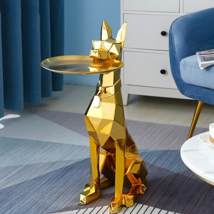Doberman Nordic Sculptuur Accent Dienblad Tafel