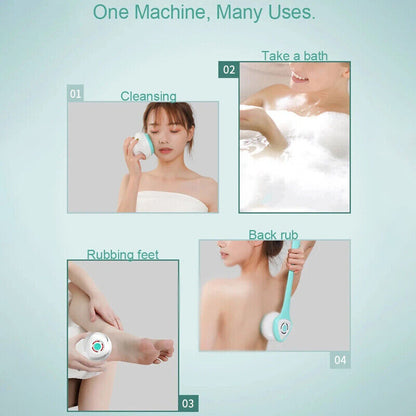 Rechargeable Electric Shower Brush for Smooth Glowing Skin