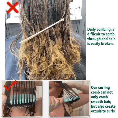 Curly Hair Styling Brush for Defined, Frizz-Free Curls
