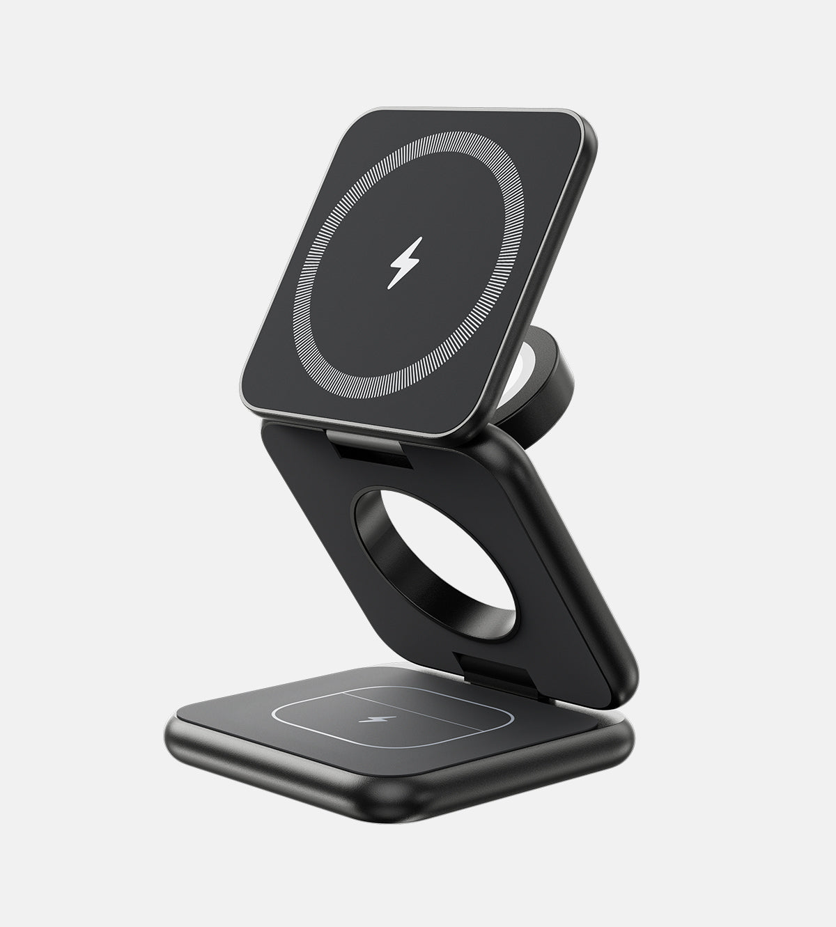 Sleek 3-in-1 Wireless Charging Stand for Desk and Nightstand