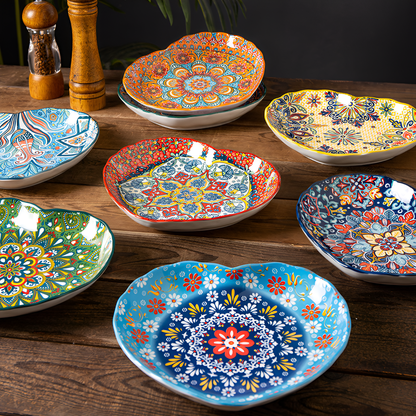 Vibrant Ceramic Deep Plates for Stylish, Mess-Free Dining