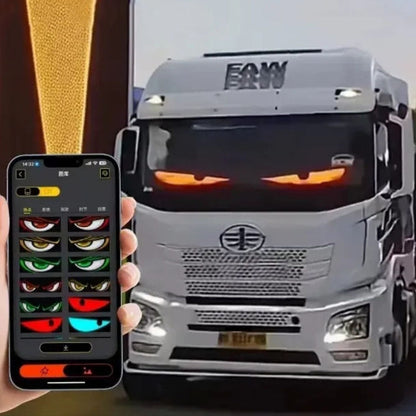 Customizable LED Truck and Car Screen with Devil Eyes Design