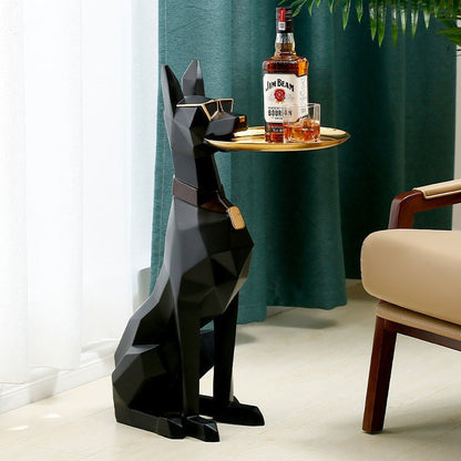 Doberman Nordic Sculptuur Accent Dienblad Tafel