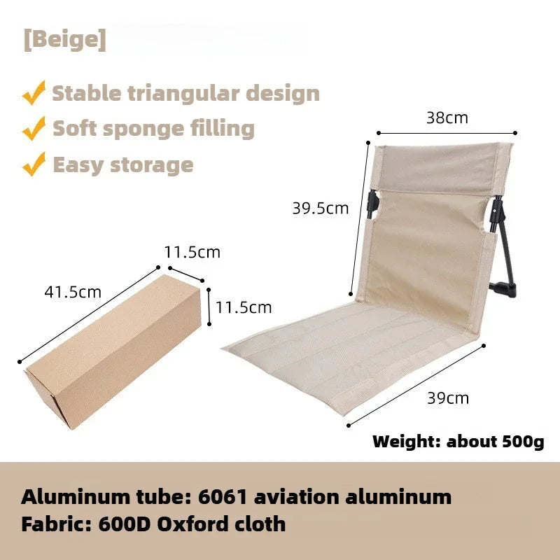 Ultralight Padded Camping Chair with Aluminum Frame and Weatherproof Design