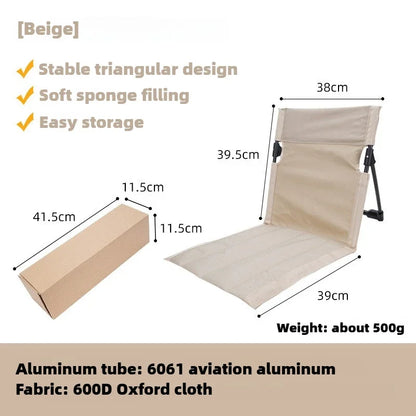 Ultralight Padded Camping Chair with Aluminum Frame and Weatherproof Design