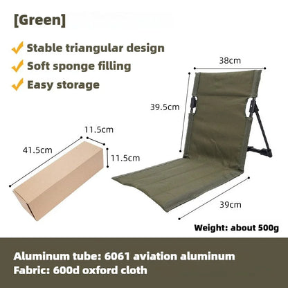 Ultralight Padded Camping Chair with Aluminum Frame and Weatherproof Design