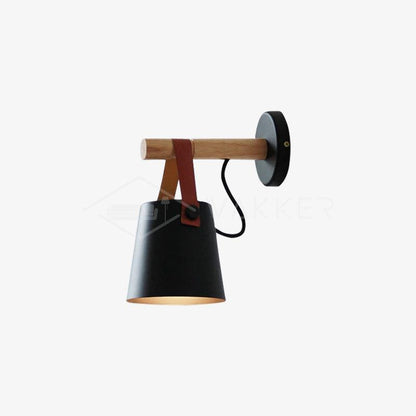 Stijlvolle houten conische wandlamp voor een warme sfeer