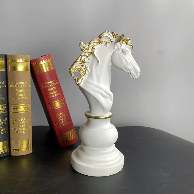 Elegant Modern Chess Piece Sculpture Decor