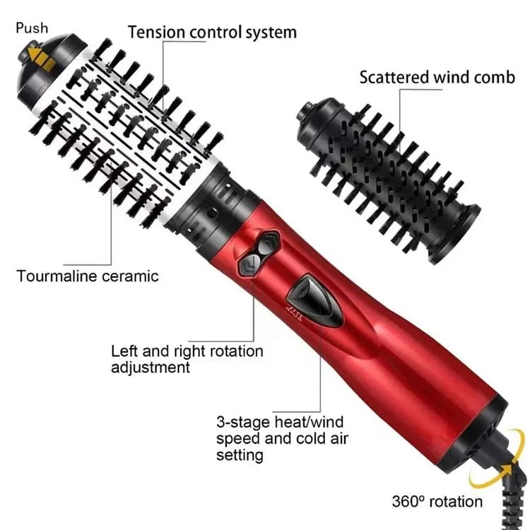 Ceramic Rotating Hair Dryer Brush for Smooth Styling