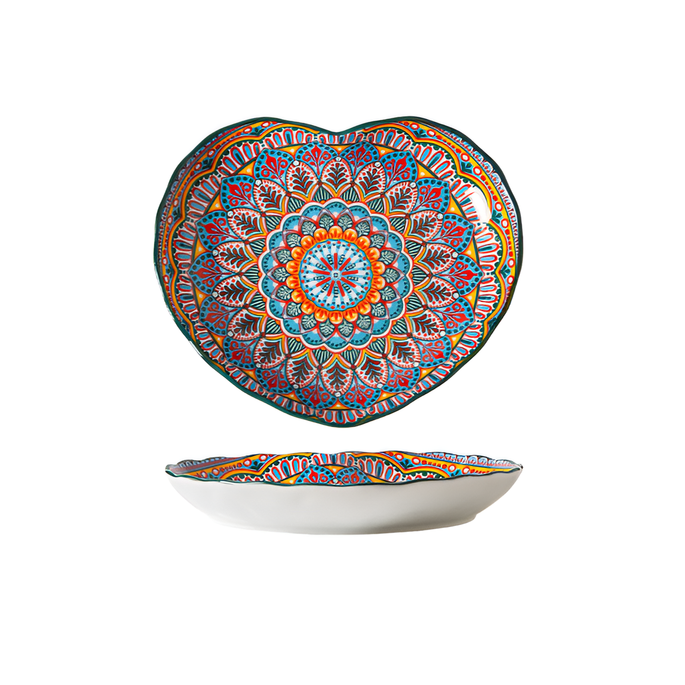 Vibrant Ceramic Deep Plates for Stylish, Mess-Free Dining