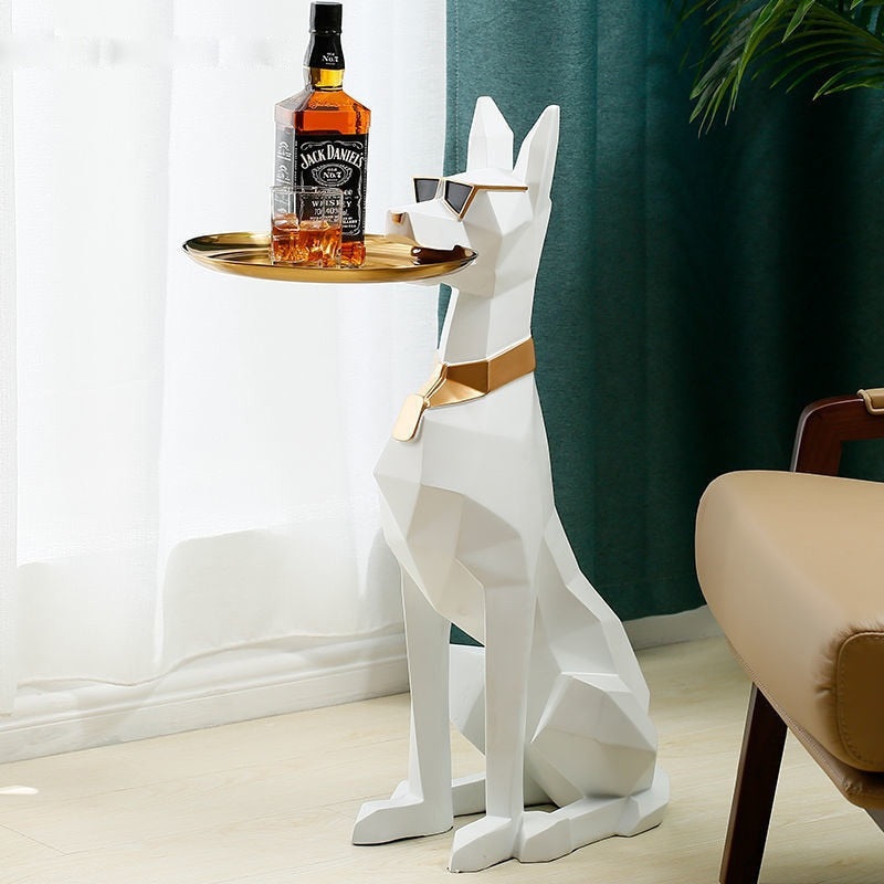 Doberman Nordic Sculptuur Accent Dienblad Tafel