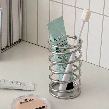 Stainless Steel Toothbrush Holder for Bathroom Organization
