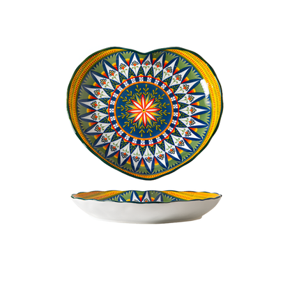Vibrant Ceramic Deep Plates for Stylish, Mess-Free Dining