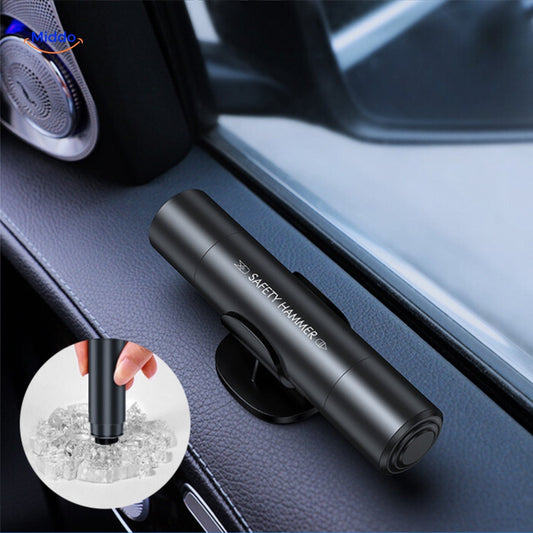 Compact Emergency Car Safety Tool with Glass Breaker and Seatbelt Cutter