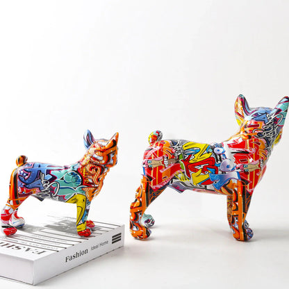 Graffiti Franse Bulldog Beeld