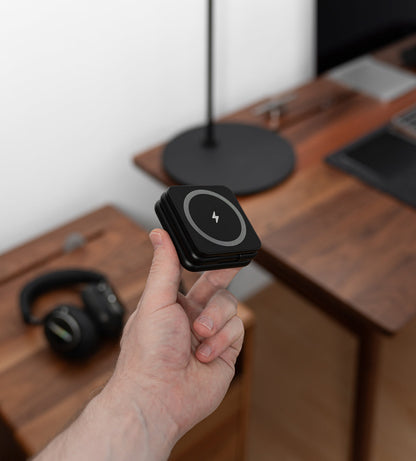Sleek 3-in-1 Wireless Charging Stand for Desk and Nightstand
