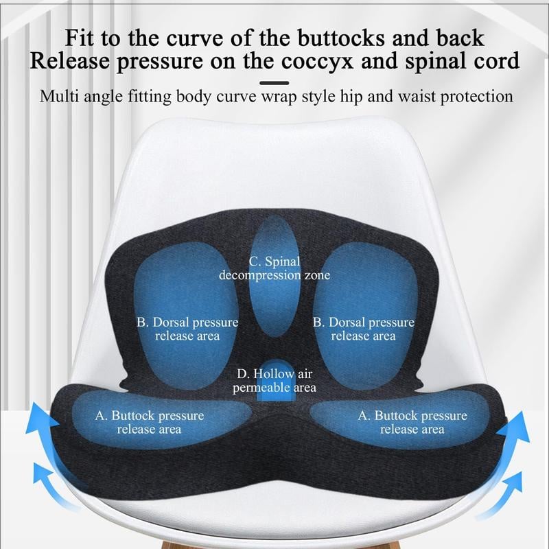 Ergonomic Memory Foam Relaxed Support Cushion