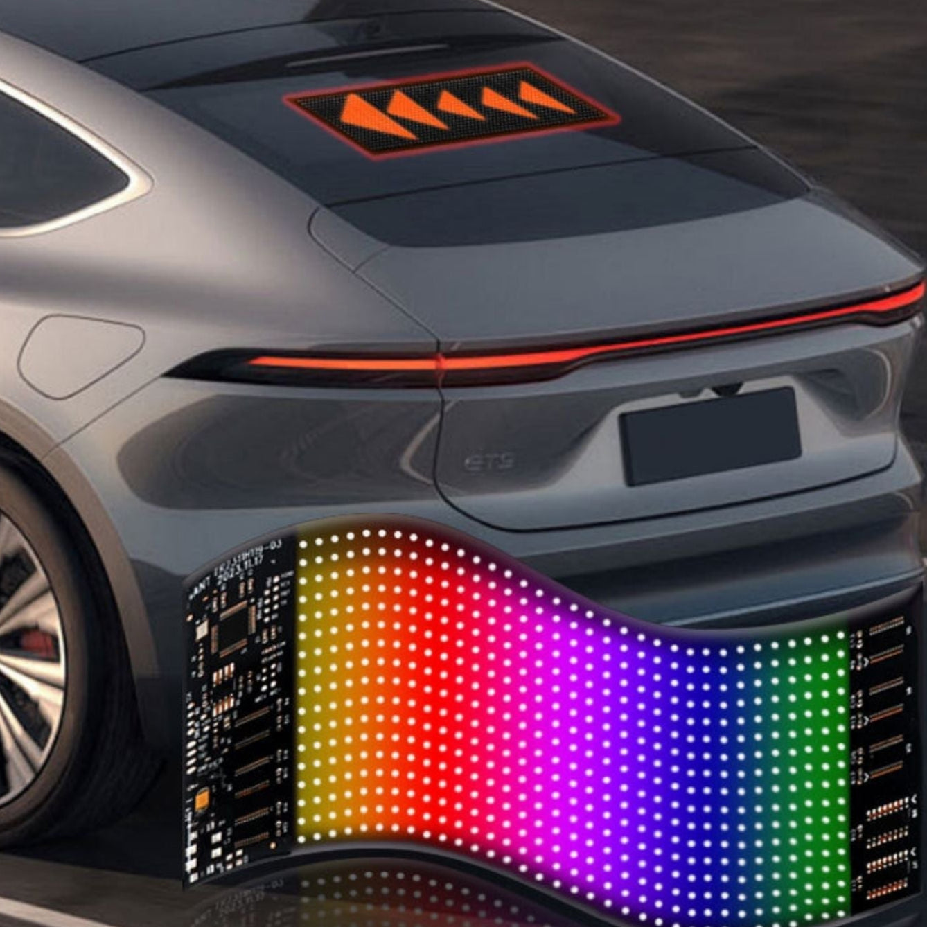 Customizable LED Truck and Car Screen with Devil Eyes Design