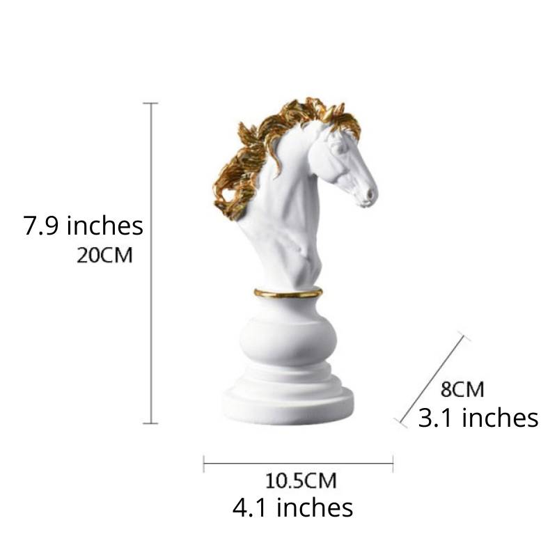Elegant Modern Chess Piece Sculpture Decor