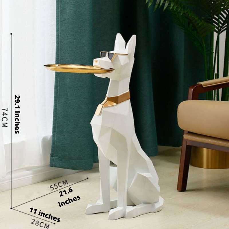 Doberman Nordic Sculptuur Accent Dienblad Tafel